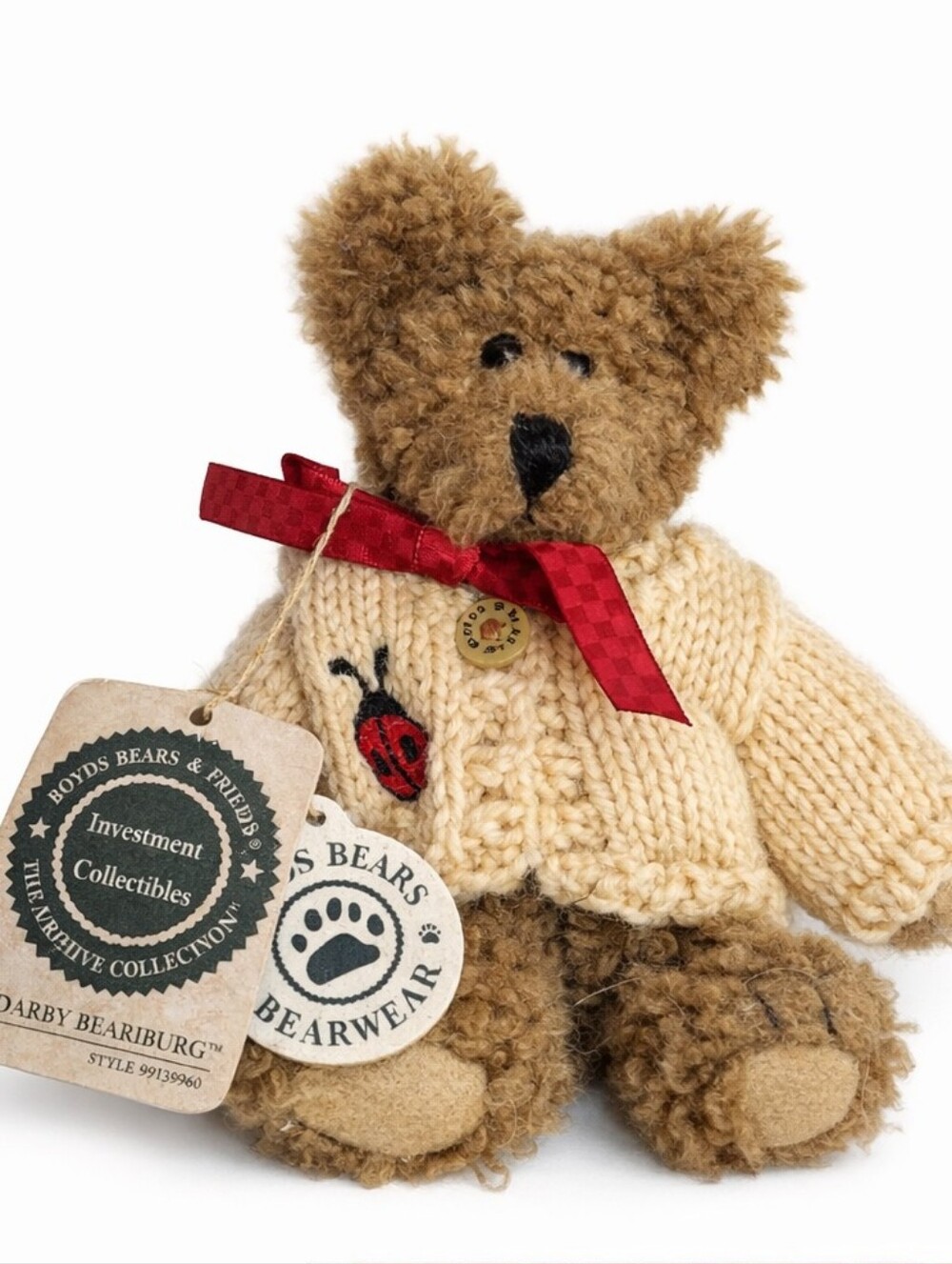 Boyds Bears Darby Beariburg Plush Archive Collection Bearwear Sweater w TagsDes